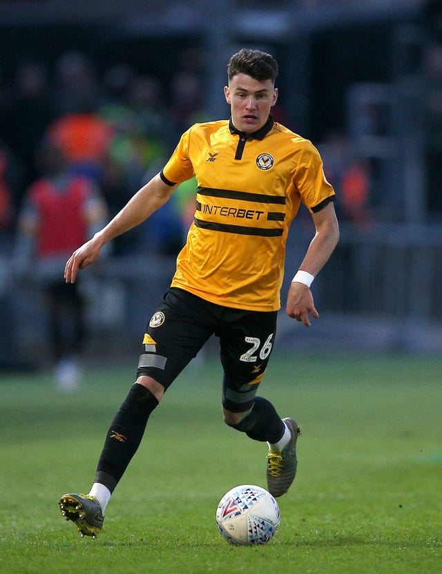 Regan Poole in action for Newport