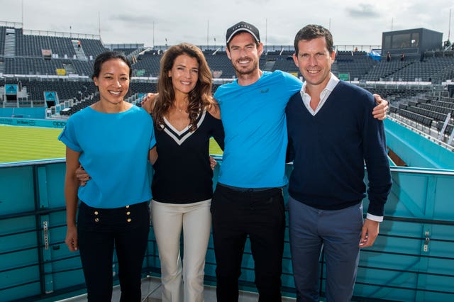 Tim Henman (right) admits it has been bizarre to watch tennis without fans