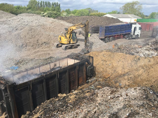 A waste disposal site near Long Bennington in Lincolnshire, which has been shut down following a raid involving Lincolnshire Police 