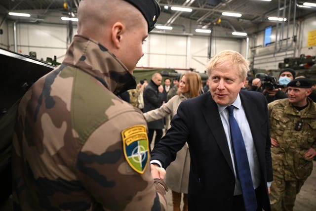 Prime Minister Boris Johnson told British troops their deployment in Estonia was 'fundamental' to security in Europe