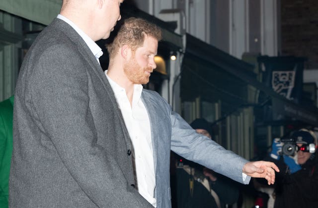 The Duke of Sussex leaves the Ivy Chelsea Garden in London after a private dinner for his charity Sentebale 