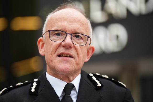 Metropolitan Police Commissioner Sir Mark Rowley 