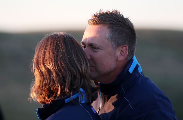 Tommy Fleetwood's hair is the butt of jokes in Europe's Ryder Cup team room but Ian Poulter (right) appears to be a fan.