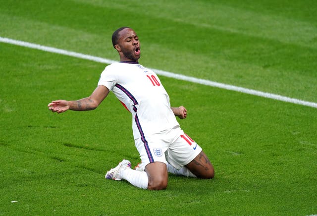 Raheem Sterling, here celebrating his winning goal against the Czech Republic, has been a key player for England