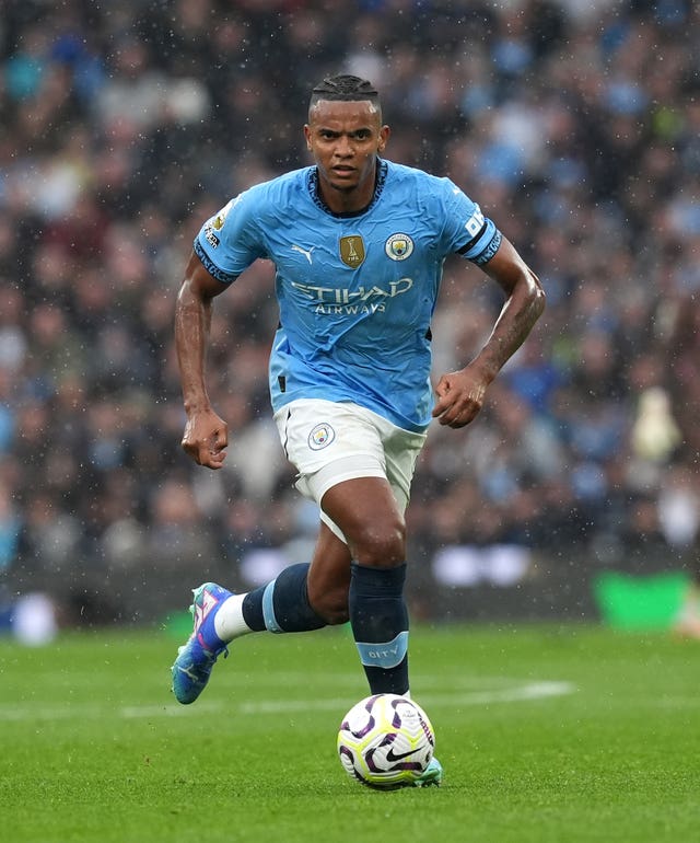 Manchester City’s Manuel Akanji on the ball during a match