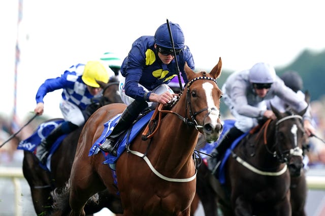 Swingalong took York's Lowther and steps up to seven furlongs at Newbury