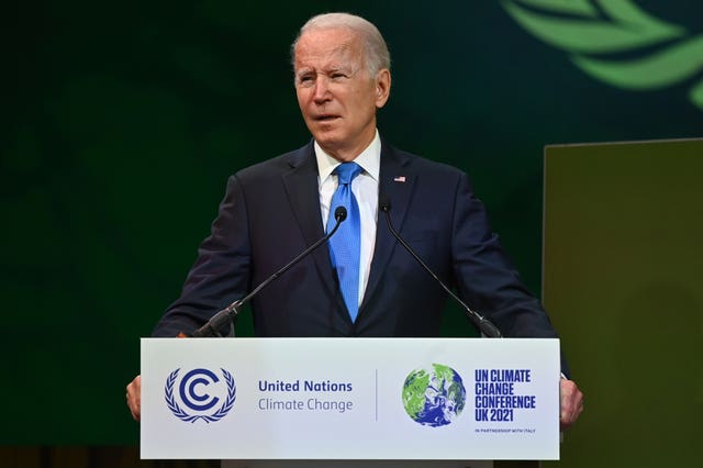 US President Joe Biden (Paul Ellis/PA)