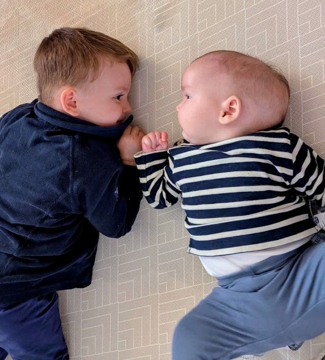 Rory, right, with his brother Oscar 