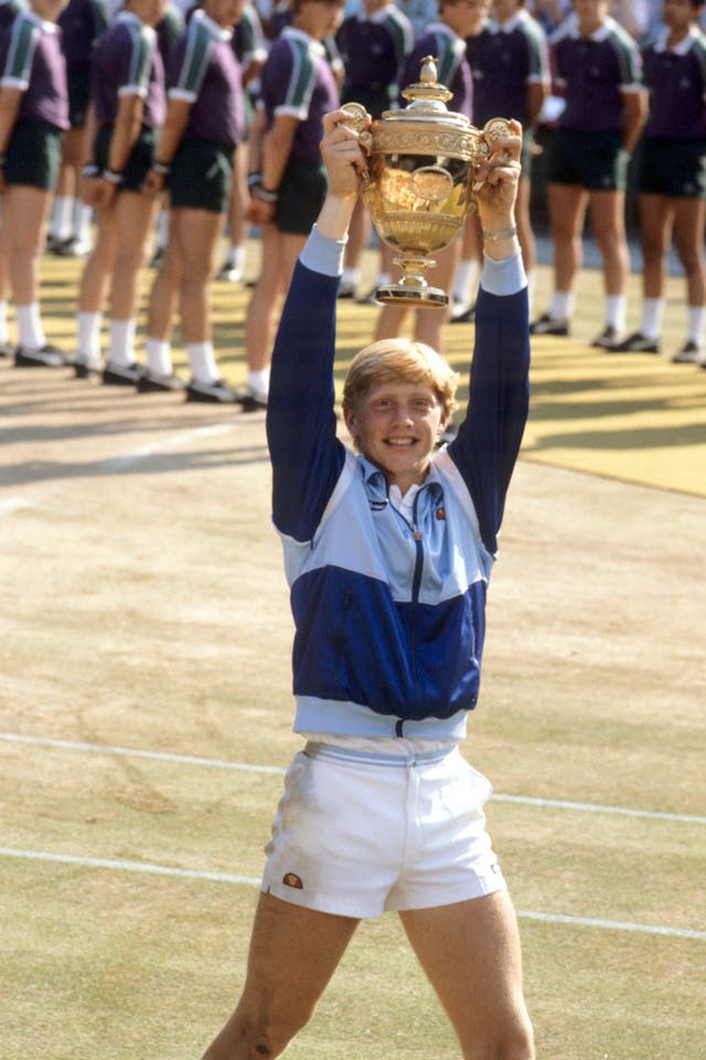 Boris Becker wins at Wimbledon