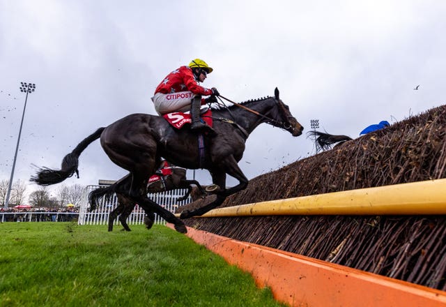 Jacamar on his way to winning at Kempton 