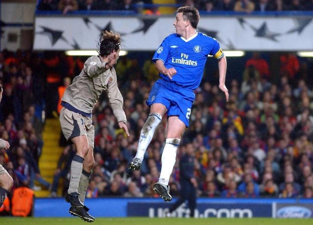 John Terry's header saw Chelsea beat Barcelona in the 2004/05 Champions League.