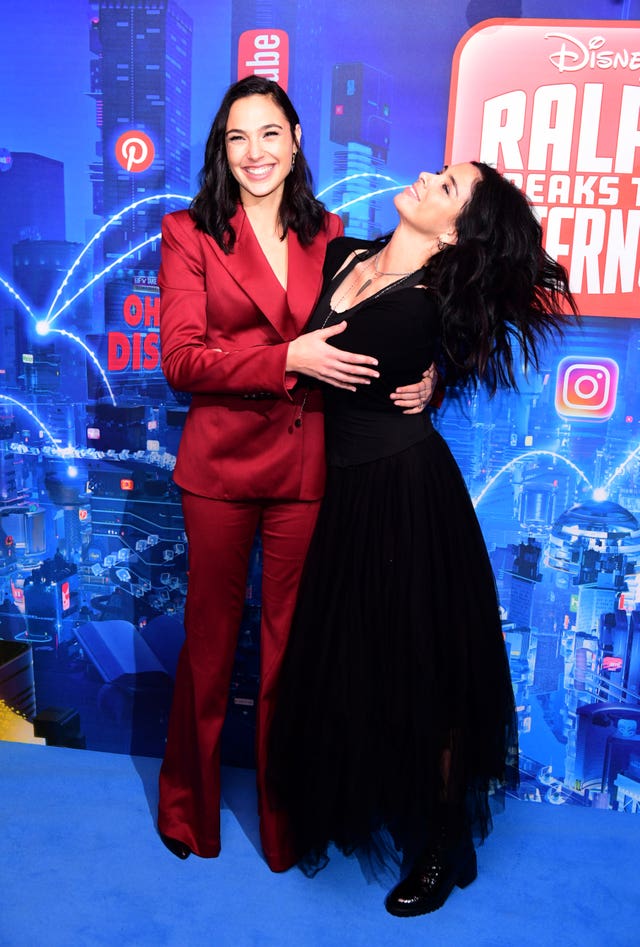 Gal Gadot (left) and Sarah Silverman attending the Ralph Breaks The Internet European premiere