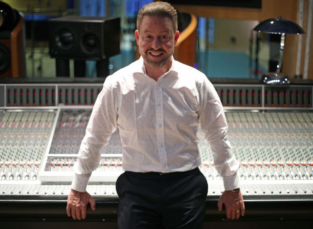 Robert Willis, the eldest son of Cilla Black, at Studio Three of Abbey Road Studios, London 