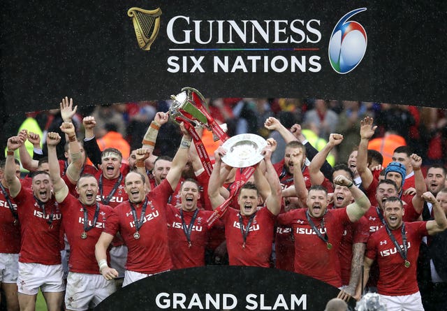 Wales lift the Six Nations trophy