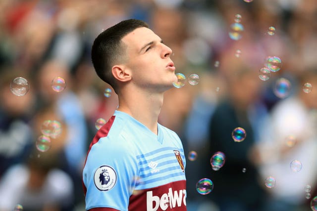 West Ham midfielder Declan Rice