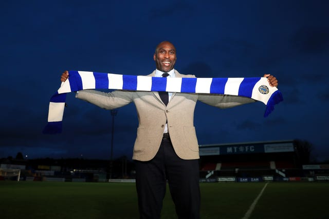 Sol Campbell is starting at the bottom of League Two
