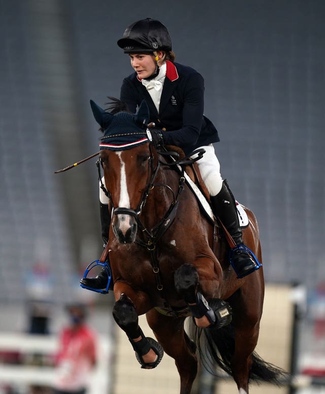 Kate French had a clear show jumping round