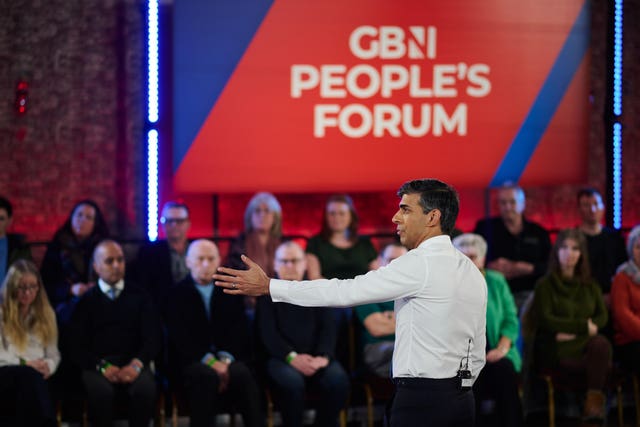 Rishi Sunak on GB News’ People’s Forum