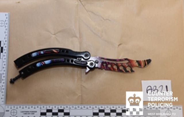 A butterfly knife