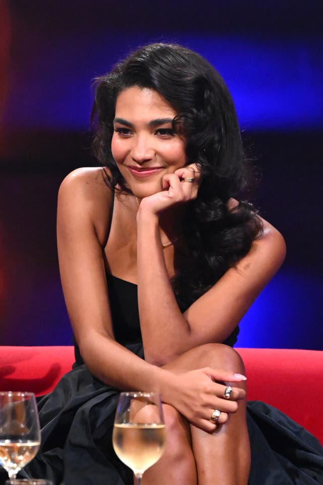 Olivia Dean smiles on the Graham Norton Show