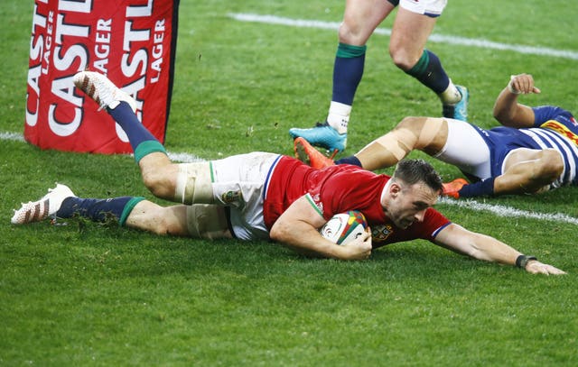 Jack Conan scores a try for the Lions