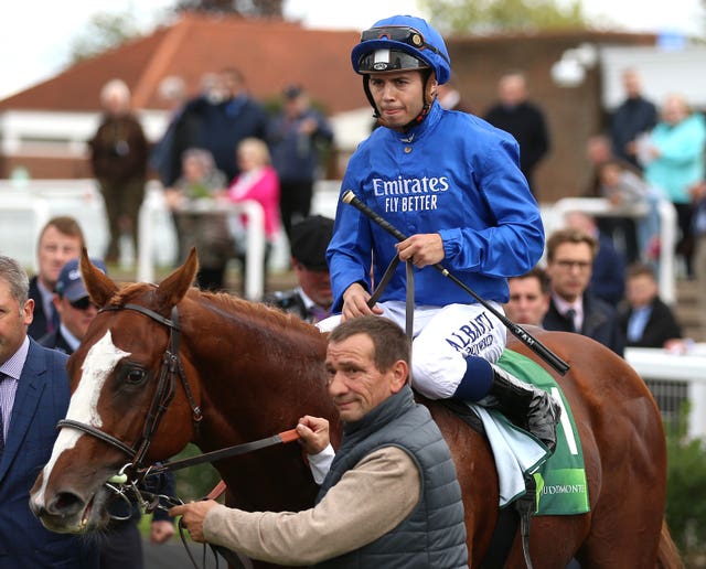 Jockey Mickael Barzalona and Earthlight after their win in the Juddmonte Middle Park Stakes