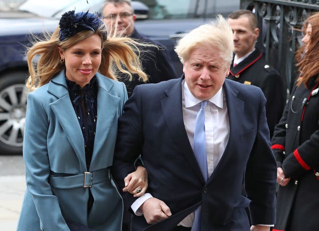 Boris Johnson and partner Carrie Symonds 