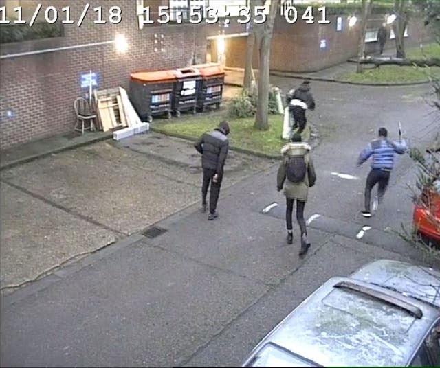 CCTV of Harry Uzoka being chased