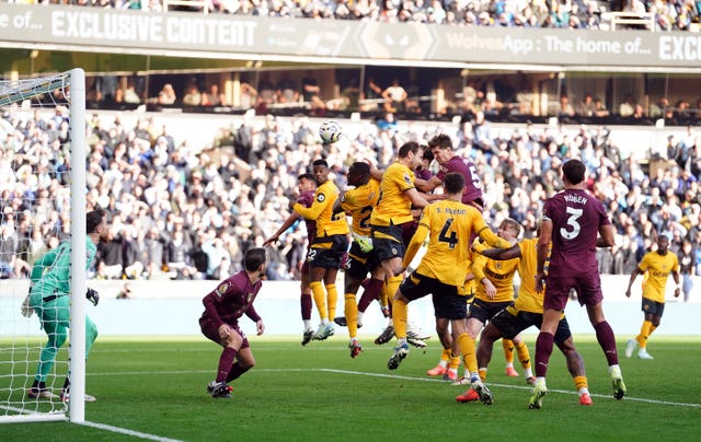 John Stones scores City's second goal as Bernardo Silva ducks against Wolves