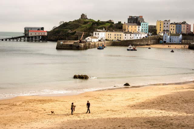 The beach at Tenby, Wales (Ben Birchall/PA)