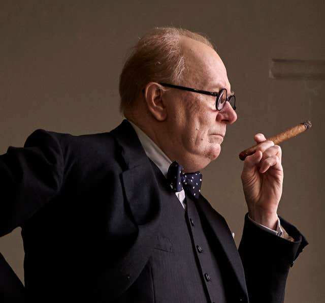 Handout photo issued by Universal of Gary Oldman, as Winston Churchill 