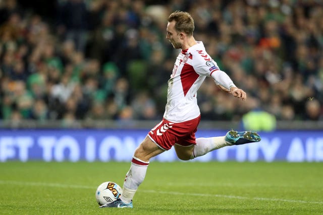 Denmark’s Christian Eriksen is expected to line up against Wales