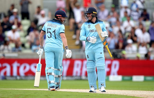 Openers Jason Roy (right) and Jonny Bairstow (left) impressed again for England