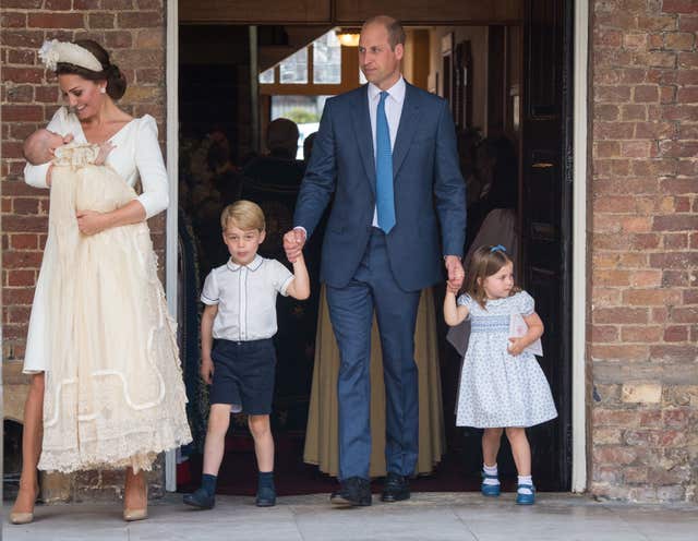 The Duke and Duchess of Cambridge with their children