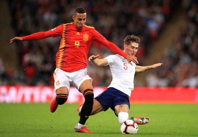 Spain forward Rodrigo, left, became Leeds club record signing last month