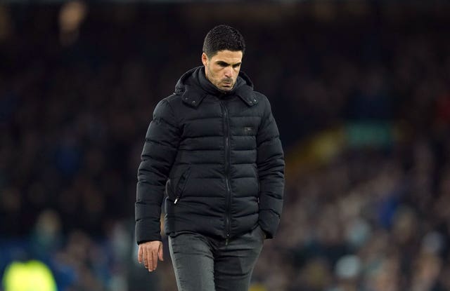 Arsenal manager Mikel Arteta saw his side lose late on 