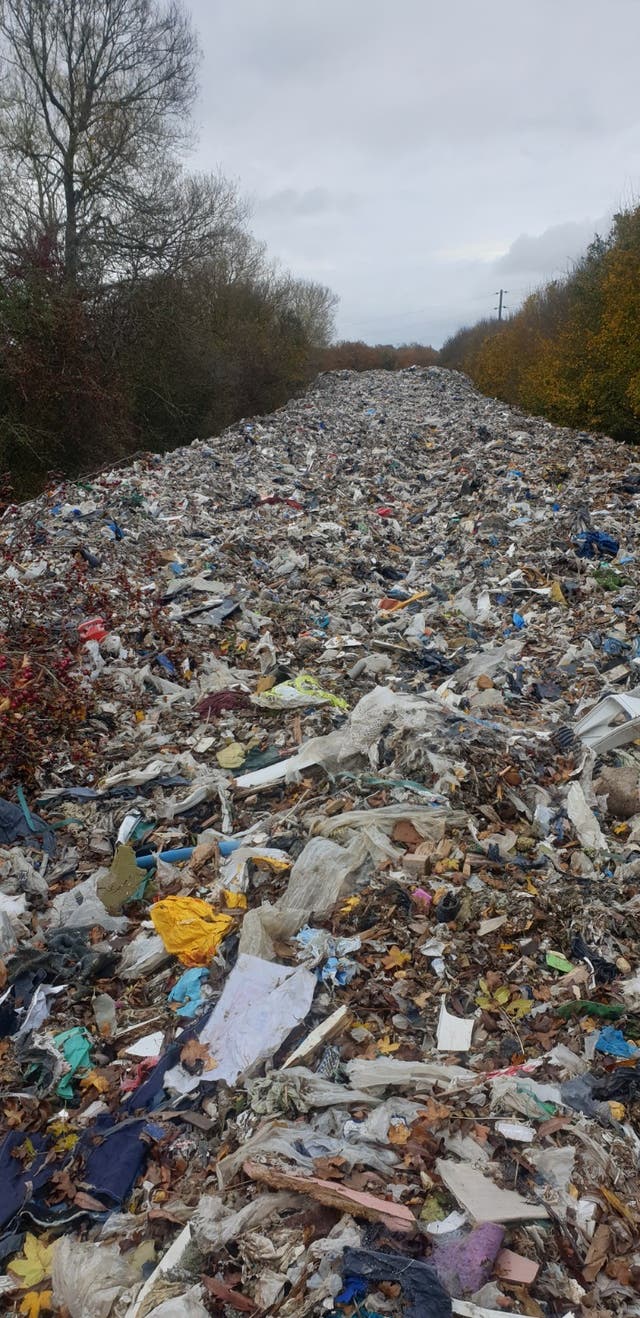 Dumped waste near River Cherwell