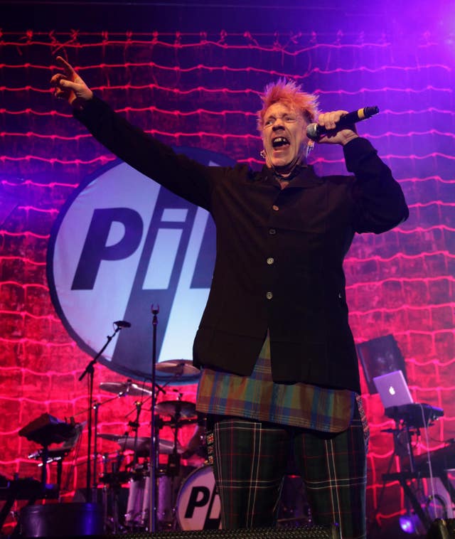 John Lydon performing on stage at the O2 Academy Brixton in south London 