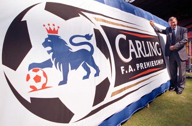 The competition was known as the Carling Premiership from 1993 until 2001. Former Manchester United manager Sir Alex Ferguson helped launch the logo ahead of the 1997-98 season
