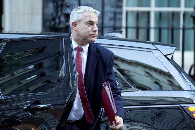 Health Secretary Steve Barclay arriving in Downing Street, London, ahead of a Cabinet meeting