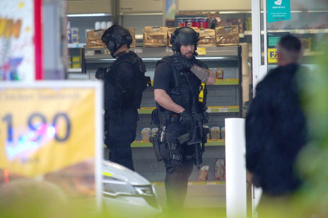 Armed police were called to the scene (Ben Birchall/PA)