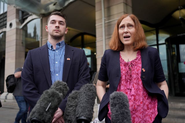 Dr Ross Nieuwoudt and Dr Melissa Ryan, co-chairs of the BMA Resident Doctor Committee, speak to the press