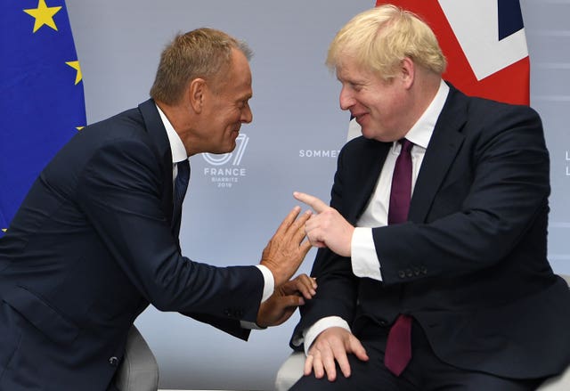 Boris Johnson meets European Council President Donald Tusk