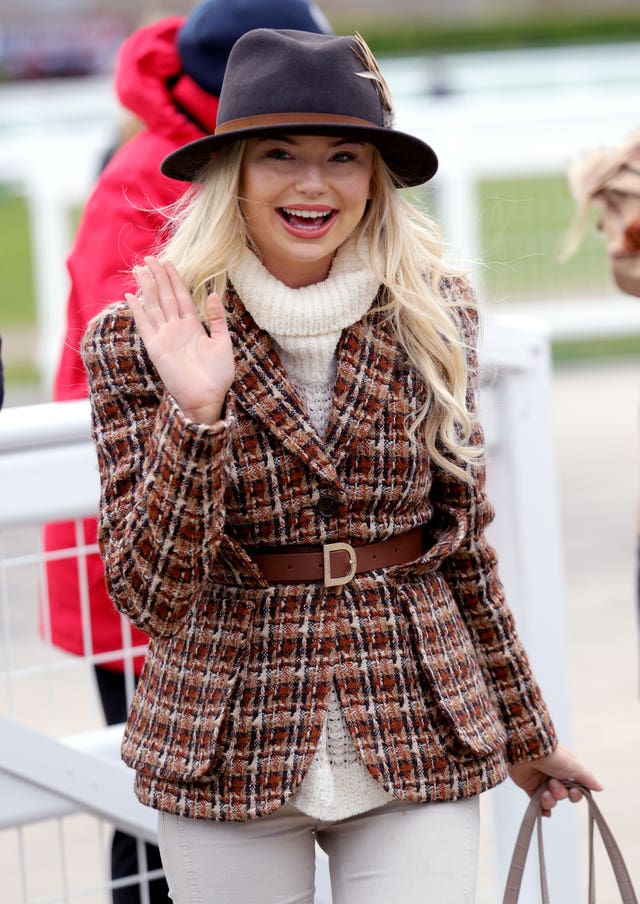 Georgia Toffolo during Ladies Day of the 2018 Cheltenham Festival at Cheltenham Racecourse (Aaron Chown/PA)