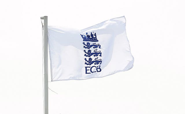An ECB flag flies