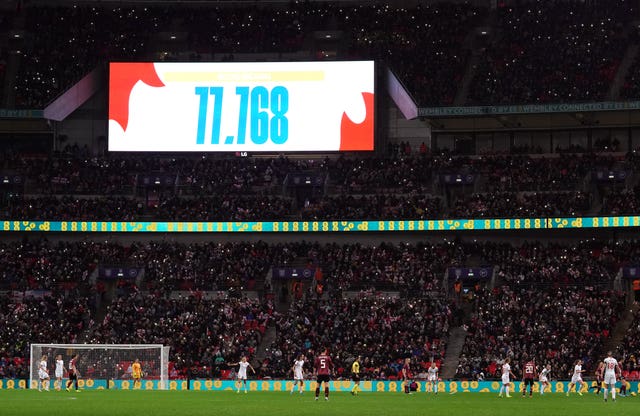 A record crowd for an England Women's match on home soil watched the match with Germany 