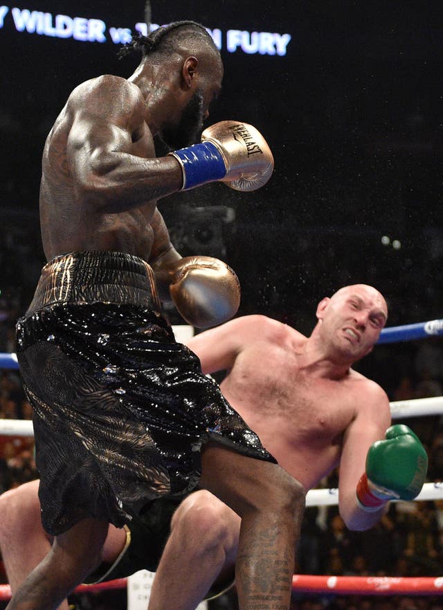 Tyson Fury was knocked down twice