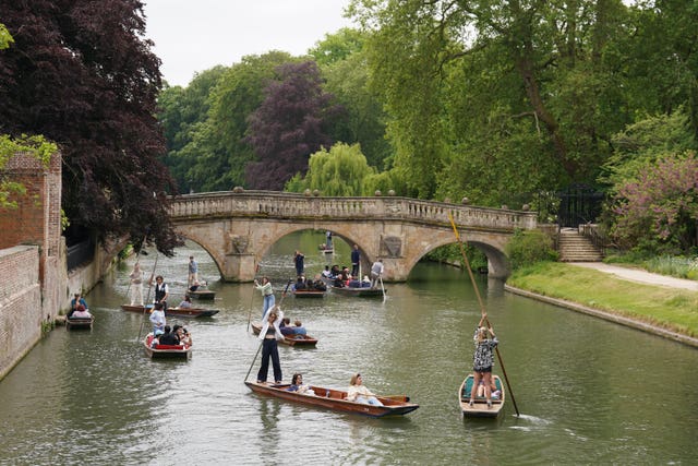 People punting in May 