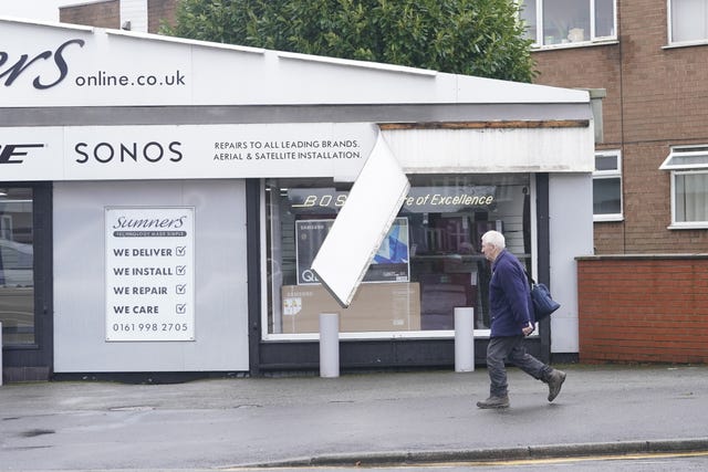 Damage to a shopfront