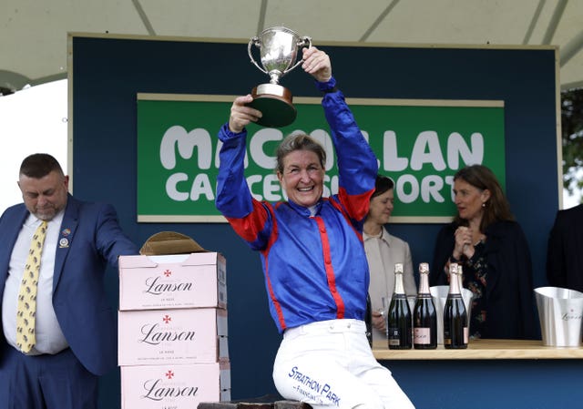 Serena Brotherton after winning the Queen Mother's Cup at York 